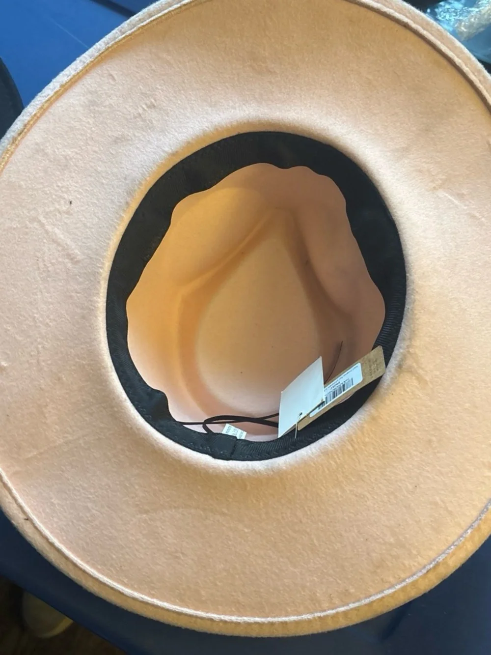 Stylish Cream Wide-Brim Fedora with Gold Chain Trim